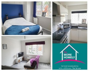 A Style 1 Bed Flat by Be More Homely Serviced Accommodation & Apartments Birmingham With King Bed Sleeps 4 Fast Broadband off road Parking - JUA